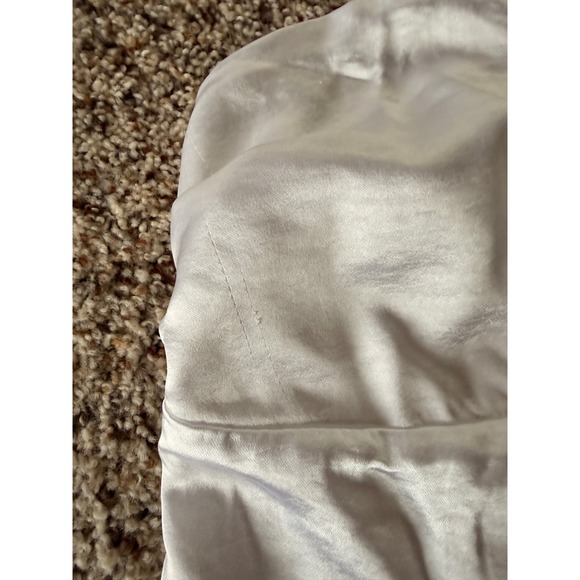 19 COOPER Women's White Satin Button Front‎ Mini Dress L - Picture 5 of 7